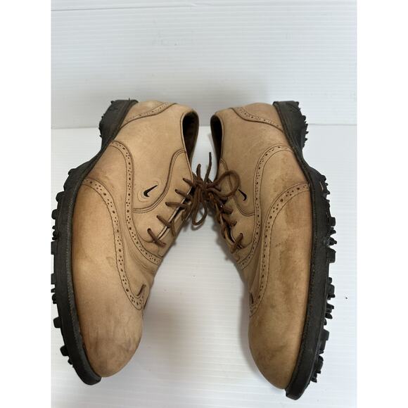 Nike Zoom Air Kempshall Last Brown Leather Golf Shoes Mens Size 15 - Picture 4 of 10